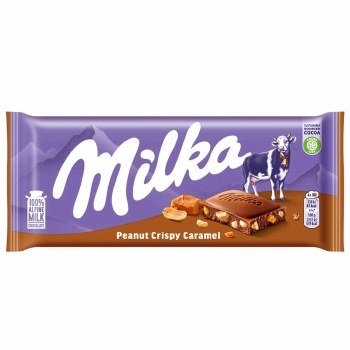 Milka Alpine Milk Peanut Crispy Caramel Chocolate 90g