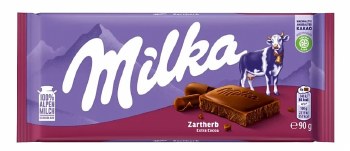 Milka Zartherb Alpine Dark Chocolate with Extra Cocoa 90g