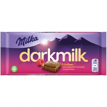 Milka Dark Milk Alpine Raspberry Chocolate 85g