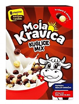 Moja Kravica Vanilla and Chocolate Cereal Puffs Kuglice Mix 225g