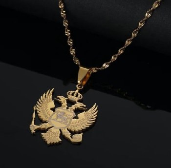 Montenegrin Gold Eagle Necklace