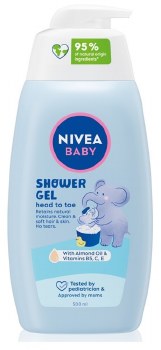 Nivea Baby Head to Toe Shower Gel Pump Bottle 500ml