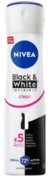Nivea Black and White Invisible Clear Anti-Perspirant Spray 150ml