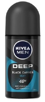 Nivea Men Roll On Deep Beat Black Carbon Deodorant 50ml