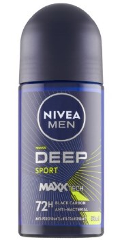 Nivea Men Roll On Deep Sport Maxx Tech Deodorant 50ml