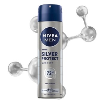 Nivea Mens Silver Protect Anti-Perspirant Quick Dry Spray 150ml