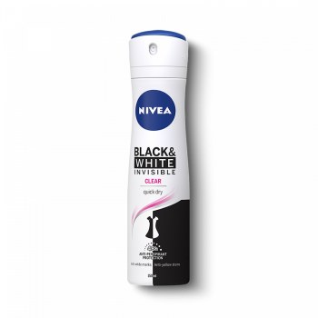 Nivea Black and White Invisible Clear Womens Deodorant Spray 150ml