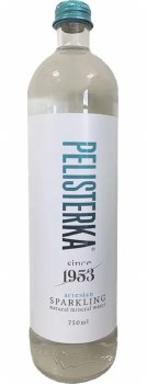 Pelisterka Natural Sparkling Mineral Water Glass Bottle 750ml