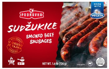 Podravka Smoked Beef Sausages Sudzukice 1.6lbs F