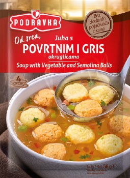 Podravka Soup with Vegetable and Semolina Balls 56g