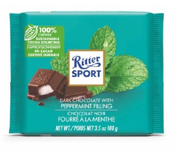 Ritter Spork Dark Chocolate Bar with Peppermint Filling 100g