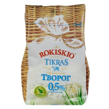 Rokiskio Tikras Farmer Cottage Cheese 0.5% Milk Fat 400g F