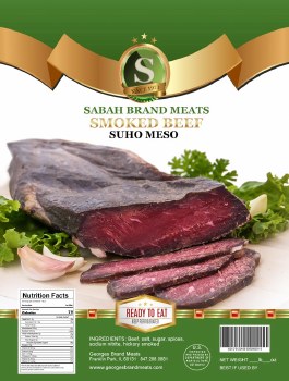 Sabah Hickory Smoked Dried Beef Strip Approx 0.8 lbs PLU 137 F