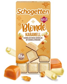 Schogetten Blonde Karamell White Chocolate with Caramel Pieces 100g