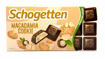 Schogetten Milk Chocolate with Macadamia Cookie 100g