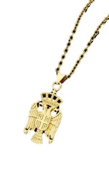Serbian Gold Eagle Necklace