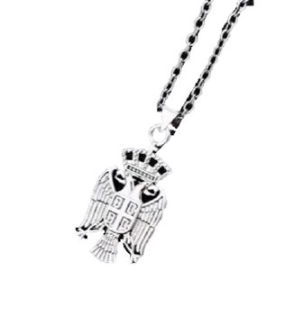 Serbian Silver Eagle Necklace