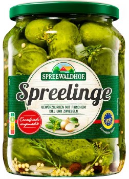 Spreewaldhof Spreelinge Dill Pickles with Onions 670g