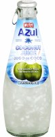 Mira Azul Coconut Juice with Coconut Pieces Jugo De Coco Glass Bottle 290ml