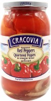 Cracovia Marinated Quartered Red Peppers in Vinegar Brine 450g