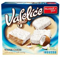 Sweet Plus Vafelice Coconut Cocoa Creme Milk Coated Wafers 155g