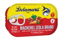 Delamaris Mackerel Izola w 7 Vegetables in Toamto Sauce 125g