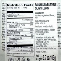 Additional picture of Adriatic Queen Sardines in Lemon and Vegetable Oil 105g