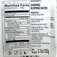 Additional picture of Adriatic Queen Sardines in Spring Water 105g