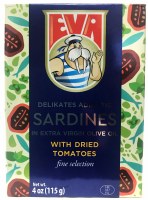 Eva Sardines in Extra Virgin Olive Oil with Dried Tomatoes 115g
