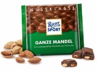 Ritter Sport Alpine Milk Chocolate With Whole Almonds 100g