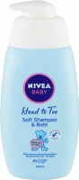 Nivea Baby Head to Toe Shampoo and Bath Soap Pump Bottle 500ml