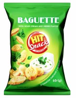 Zolote Zerno Hit Crispy Baguette Croutons Sour Cream and Herbs Flavored 60g