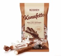 Roshen Konafetto Chocolate Glazed Rolled Wafers with Milk Cream Filling 1kg