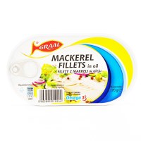 Graal Mackerel Fillets in Oil 170g