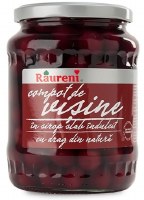Raureni Whole Sour Cherries in Syrup Compote de Visine 720g