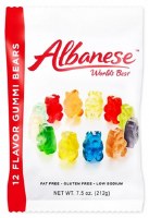 Albanese Fat Free Gluten Free 12 Flavor Gummy Bears 212g