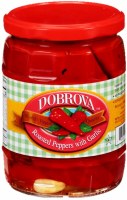 Dobrova Roasted Red Peppers with Garlic 520g