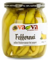 VaVa Yellow Fefferoni Hot Peppers 490g