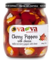 VaVa Red Cherry Peppers Stuffed With Cheese 510g