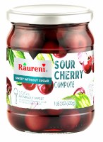 Raureni Sour Cherry Compote No Sugar Added 520g