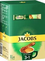 Jacobs 3 In 1 Hazelnut Instant Coffee Packets 24 Count 360g