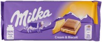 Milka Cream and Biscuit Chocolate 100g