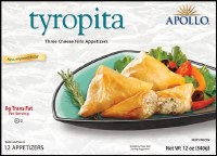 Apollo Tyropita Three Cheese Phyllo Appetizer 340g F