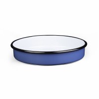 Metalac Round Blue and White Baking Pan 40cm Diameter