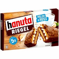 Ferrero Hanuta Riegel Chocolate Wafer Bar with Hazelnut Filling 34g