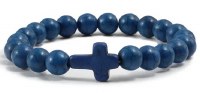 Flexible Blue Prayer Rope Stone Bracelet