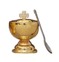 Additional picture of Gold Orthodox Incense Holder with Spoon