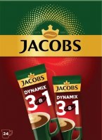 Jacobs 3 in 1 Dynamix Instant Coffee Packets 24 Count 300g