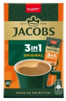 Jacobs 3 in 1 Original Instant Coffee Packets 20 Count 252g