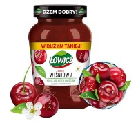 Lowicz Sour Cherry Jam XXL Reduced Sugar 450g